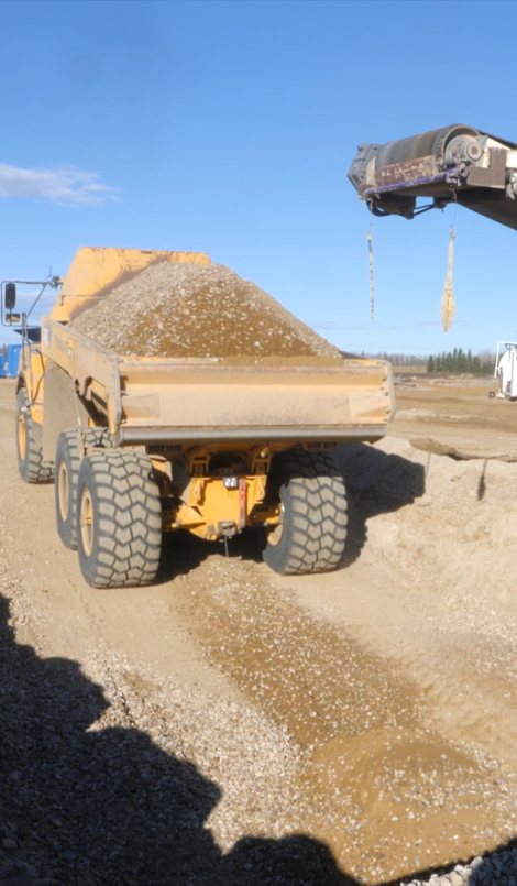 Our Construction material supplier in Alberta offers Timely delivery of aggregate materials to the construction site