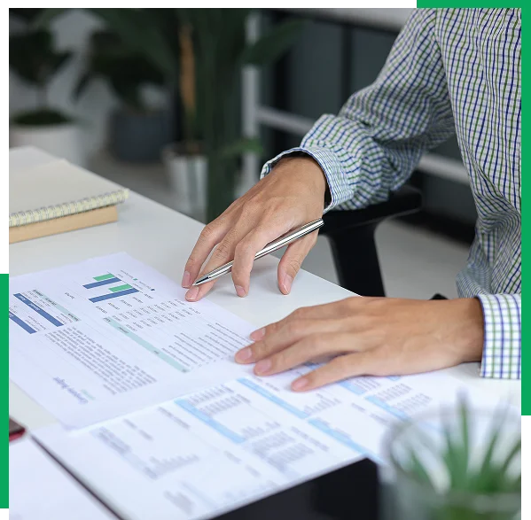 Virtual bookkeeping dashboard showing organized business transactions