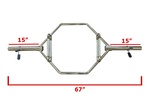 Heavy Duty Commercial Hex Trap Bar with Extra long loading Sleeves