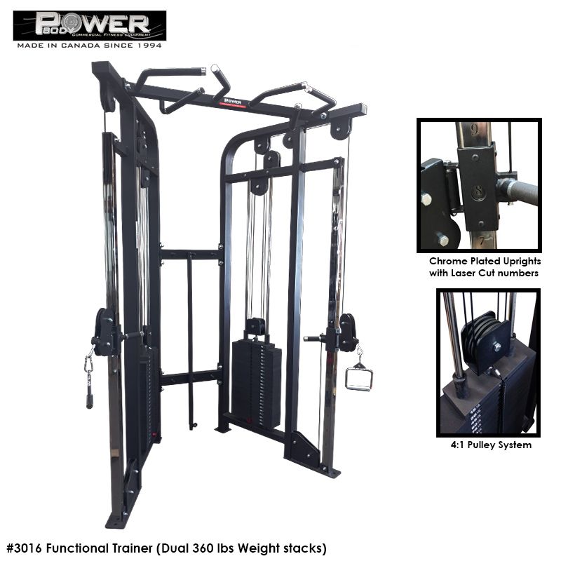 Fitness Equipment Canada
Heavy commercial fitness equipment
Functional trainer made by Power Body Fitness Inc