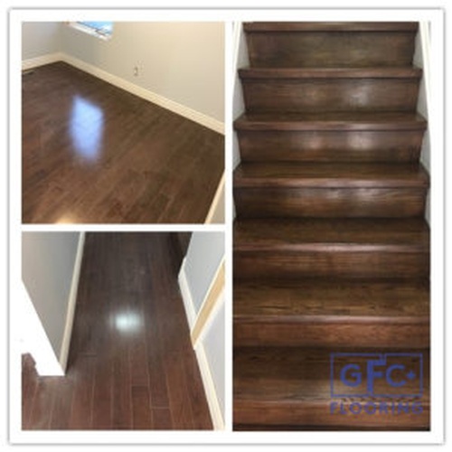 Stairs Refinsing +Hardwood Flooring Installation Project Display