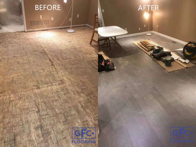 Installation of Engineered Hardwood, color-Earl Grey