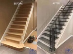 Supply and Installation of One side Open Stairs+Iron Spindles