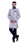 Silver  Indowestern Sherwani  RK1087
