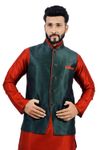 Dark Oak Leaf  Nehru Jacket   RK4137
