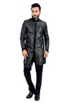 Darkgreen &  Black  Indowestern Sherwani  RK1126