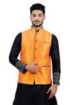 Tangerine Orange  Nehru Jacket   RK4131
