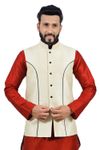 Cream  Nehru Jacket   RK4135