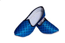 Blue Color Simple Mojari Juti