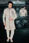 Gorgeous Beige Color Indo Western Sherwani