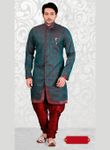 Admirable Maroon Color Indo Western Sherwani