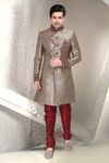 Attractive Look Brown Color Indo Western Sherwani