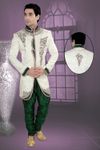 Eye Catching White Indo Western Sherwani