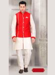 Royal Look White Color Indo Western Sherwani