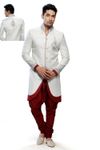 White Color Festive Indo Western Sherwani