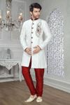 Impressive Look White Color Indo Western Sherwani