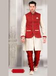 Cream Color Festive Indo Western Sherwani