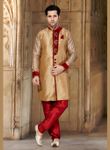 Dazzing Brown Color Indo Western Sherwani
