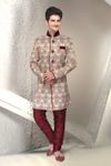 Rich Look White Color Indo Western Sherwani