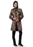 Yellow & Blue Color Fancy Indo Western Sherwani
