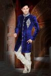 Blue Color Fabulous Indo Western Sherwani