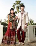 Charming Cream Jacquard Indo Western Sherwani