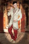 Voguish Beige Color Indo Western Sherwani