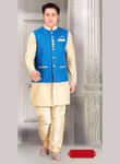 live in Style Beige Color Indo Western Sherwani