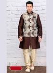 Trendsetting Brown Color Indo Western Sherwani