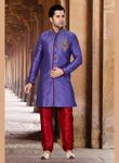 Purple Color Princely Indo Western Sherwani
