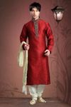 Silk Fabric Embroidery Kurta Payjama
