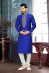 Traditional Look Blue Kurta Payjama