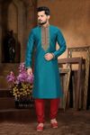 Blue Color Delightful Kurta Payjama