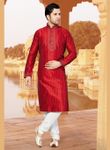 Kalamkari Red Color Designer Kurta Payjama