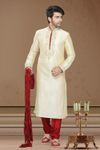 Cream Color Festive Kurta Payjama