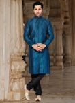 Grandeur Blue Royal Kurta Payjama