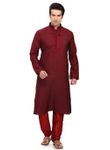 kalamkari Maroon Color Kurta Payjama