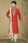 Red Color Vibrant Look Kurta Payjama