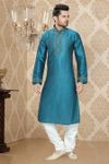 Blue Color Rayally Kurta Payjama
