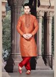 Dazzing Orange Color Kurta Payjama
