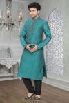 Blue Color Rich Look Navratri Kurta Payjama