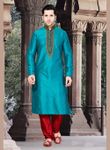 Blue Color Royal Wedding Kurta Payjama