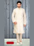 Appealing Cream Color Designer Kurta Payjama
