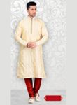 Cream Color Mens Ethnic Kurta Payjama