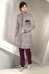 White Color Wedding Indo Western Sherwani
