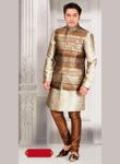 12Attractive Beige Color Indo Western Sherwani-1234