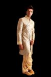 Gold With Silver Indowestern Sherwani BL1015