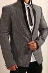 Outstanding Grey Linen Blazer BL5003
