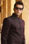 Nehru Style Wine Indowestern Sherwani BL1001