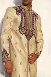 Maharaja Design Gold Cream Sherwani BL2020